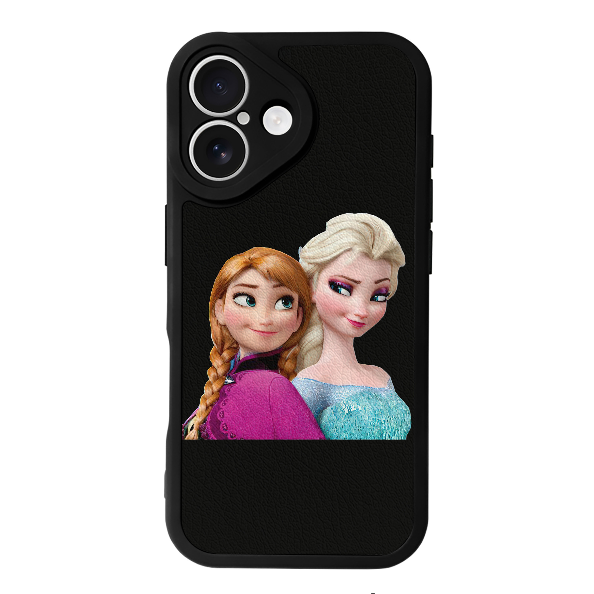 （画像用） アナと雪の女王 アンナ エルサ Frozen Anna Elsa 【iPhone 16シリーズ対応】シリコンスマホケース（レザー調） 材質：シリコン